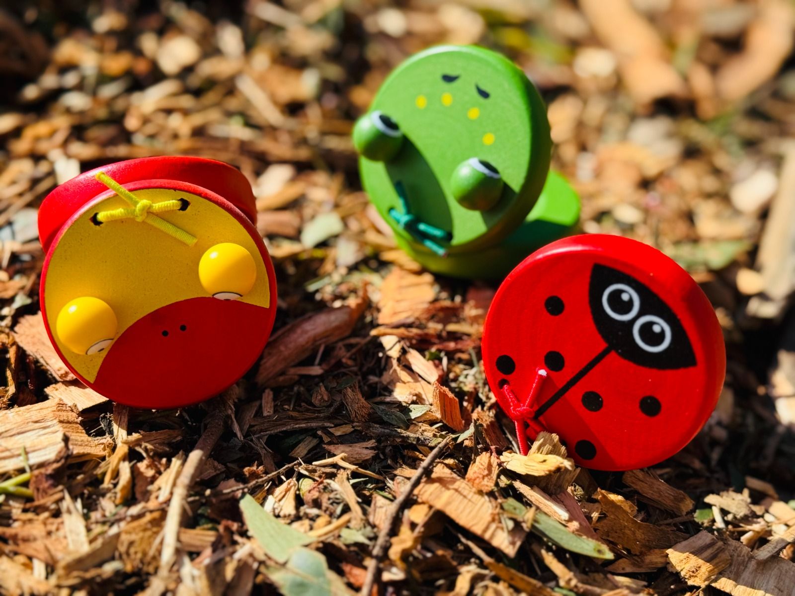 3-Style Wooden Castanets 12-Piece Set – Toddler Rhythm & Music Toy