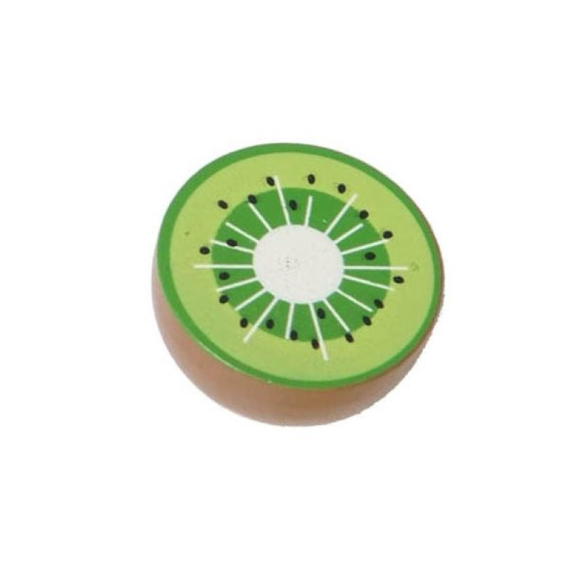Sliced kiwi fruit on a white background