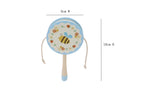 Wooden Bumble Bee & Butterfly Monkey Drum – Natural Wooden Musical Toy for Toddlers & Preschoolers