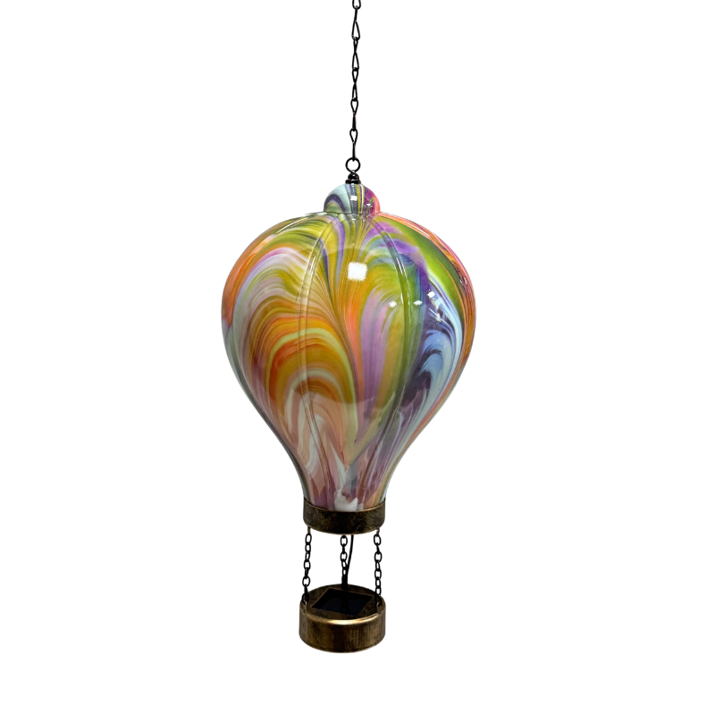 Hot Air Balloon Colourful (Large) Solar and Battery Lamp
