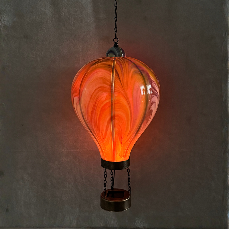 Hot Air Balloon Colourful (Large) Solar and Battery Lamp