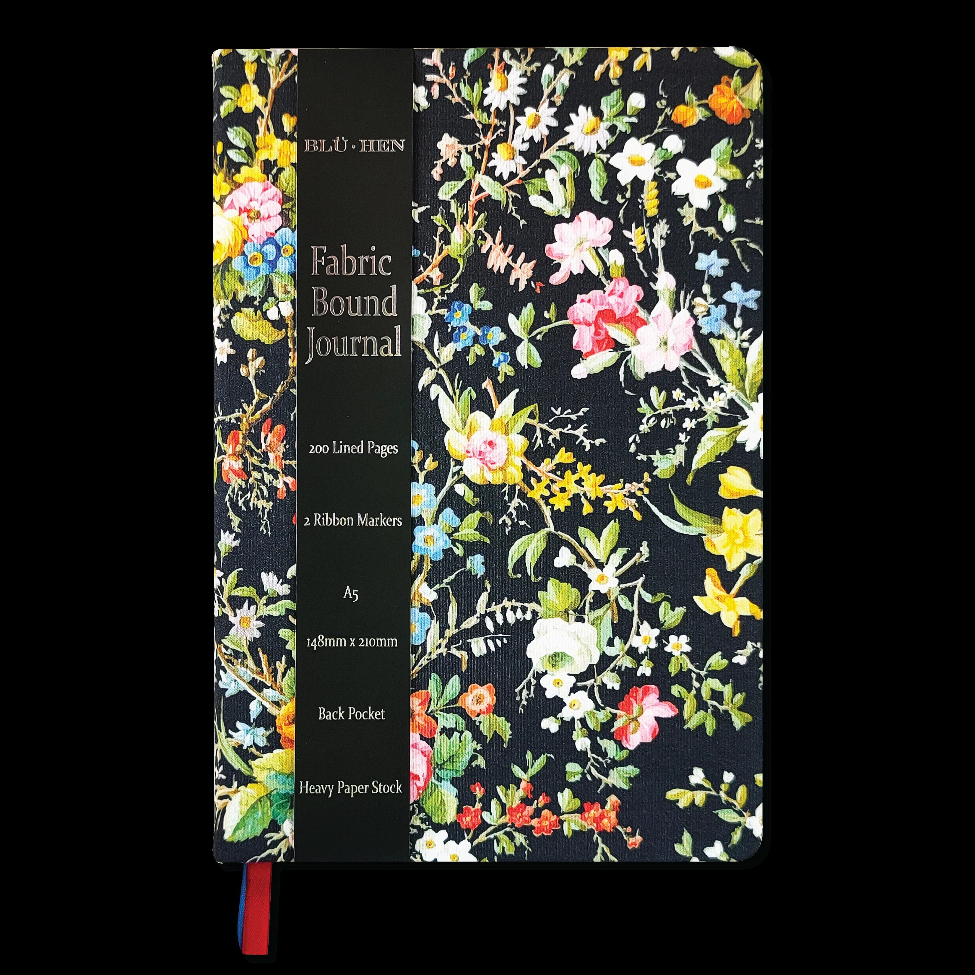 A5 Kilburn Lined Journal – Floral Fabric Cover