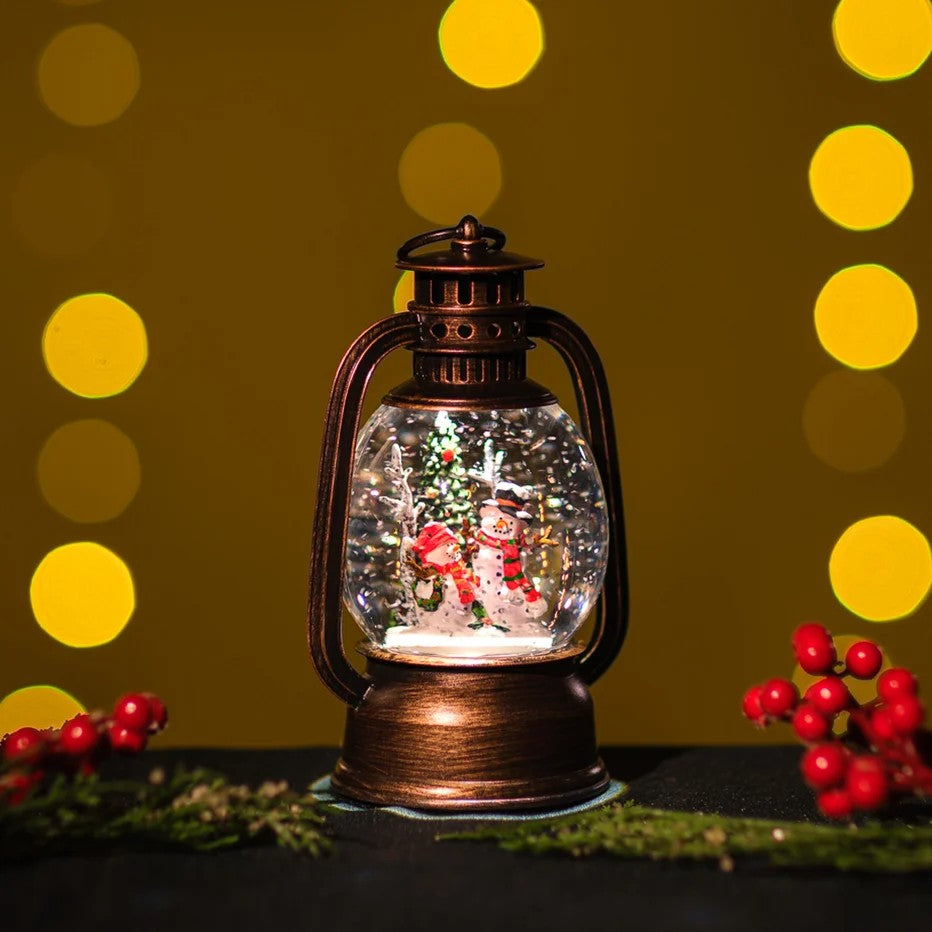 Snowing Petite Snowman Lantern – Christmas Decoration