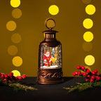 Snowing Petite Bruges Musical Santa Lantern – Christmas Decoration