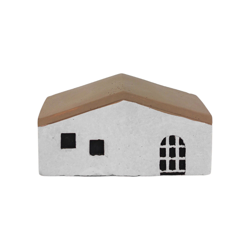 Jonah House Long Ornament – White | Minimalist Ceramic Home Décor 6 × 12 cm