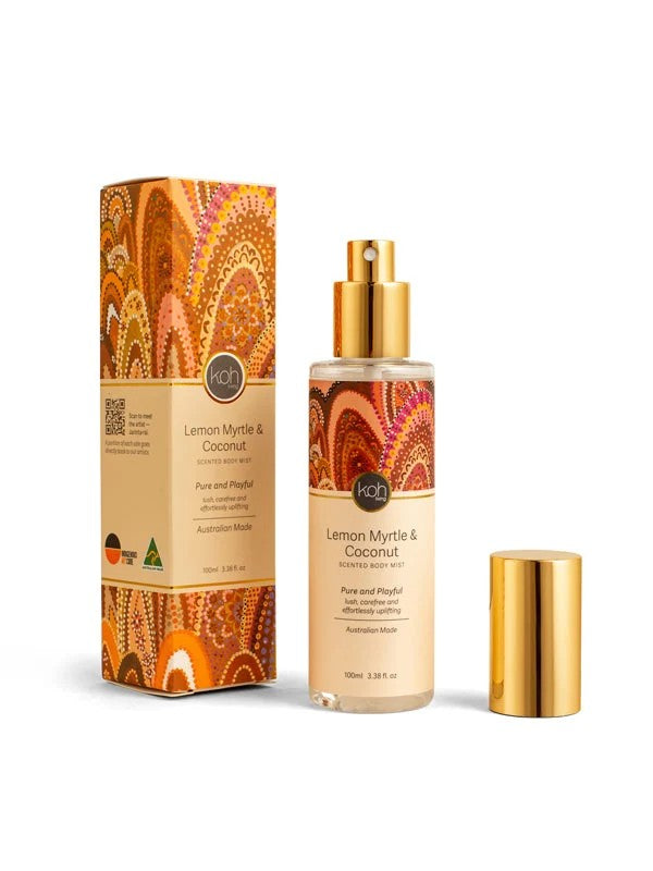 Aboriginal Lemon Myrtle & Coconut Body Mist, 100ml