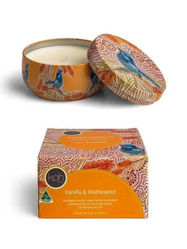 Aboriginal Scented Vanilla & Wattleseed Candle Tin 170g