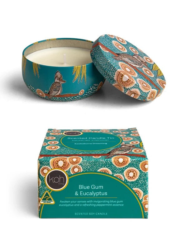 Aboriginal Scented Blue Gum Eucalyptus Candle Tin 170g