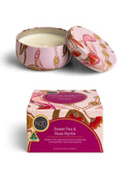 Aboriginal Sweet Pea & Rose Myrtle Scented Candle Tin, 170g