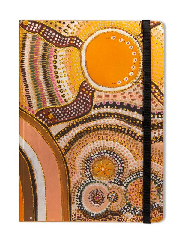 Aboriginal Journeys In The Sun A5 Soft Cover Journal – Indigenous Art