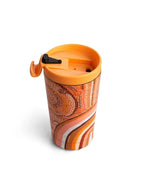 Aboriginal Journeys In The Sun Insulated Stainless Steel Travel Mug, 350ml