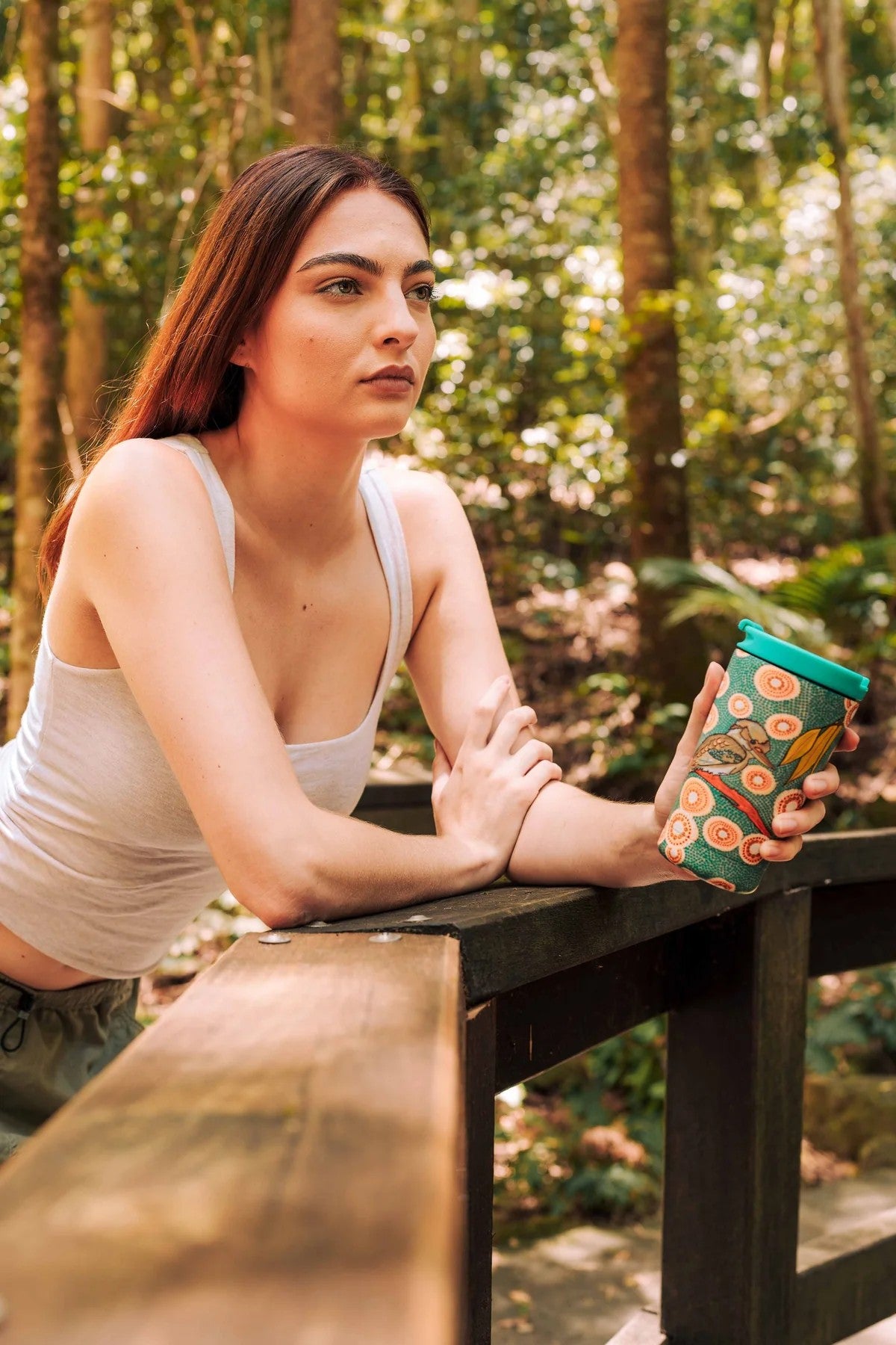 Aboriginal Kookaburra Insulated Stainless Steel Travel Mug, 350ml
