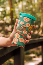 Aboriginal Kookaburra Insulated Stainless Steel Travel Mug, 350ml