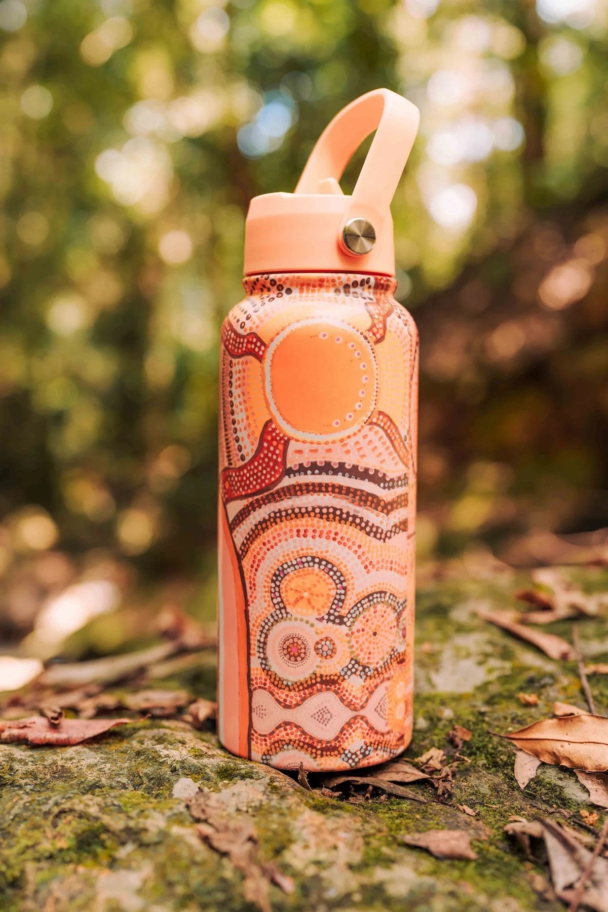 Aboriginal Journeys in the Sun Insulated Stainless Steel Water Bottle 1L