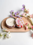 Aboriginal Sweet Pea & Rose Myrtle Scented Candle Tin, 170g