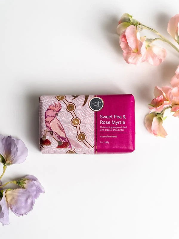 Aboriginal Sweet Pea & Rose Myrtle Soap 200g | Australian Made