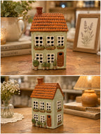 Stoneware Village Tealight House – Potted Plants Green House