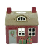 Christmas House & Presents Ceramic Tealight Holder