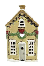 Yellow Christmas House Ceramic Tealight Holder