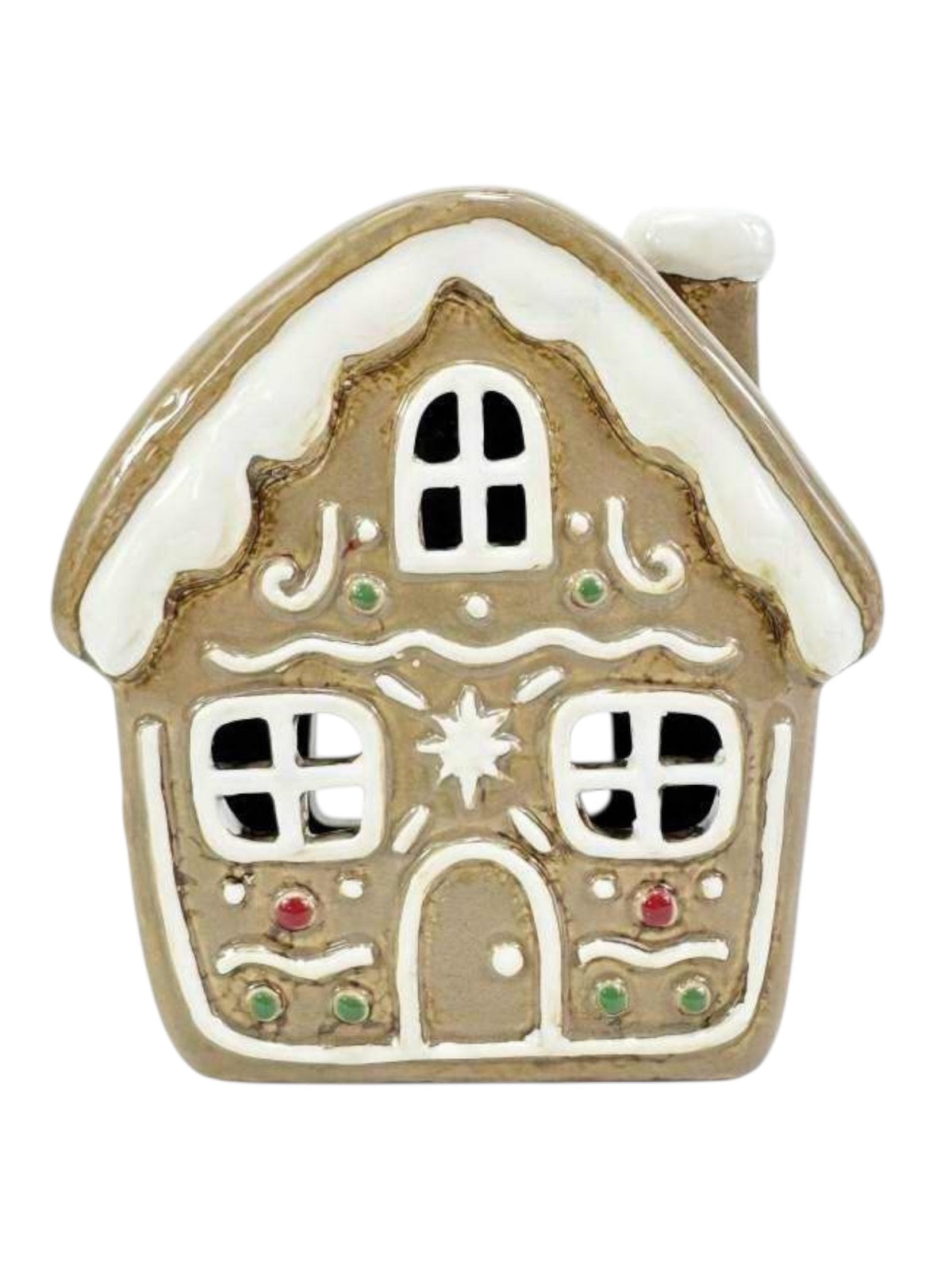 Gingerbread House Ceramic Tealight Holder