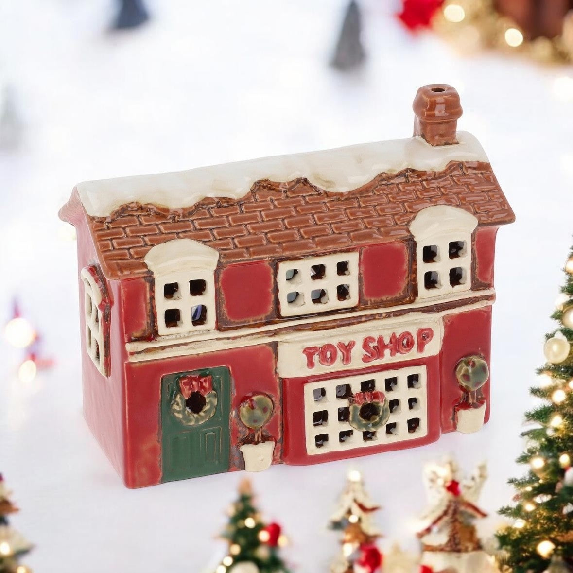 Christmas Toy Shop Ceramic Tealight Holder