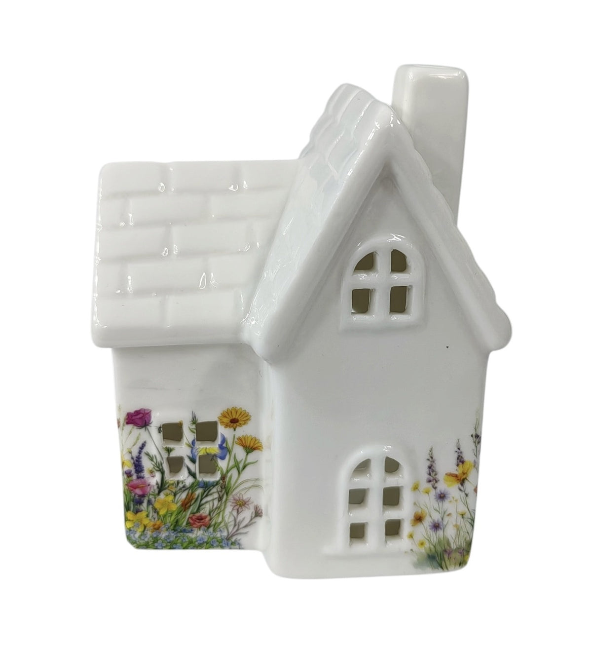Blooming Cottage Tealight Holder – Ceramic Yellow Rock Home Decor