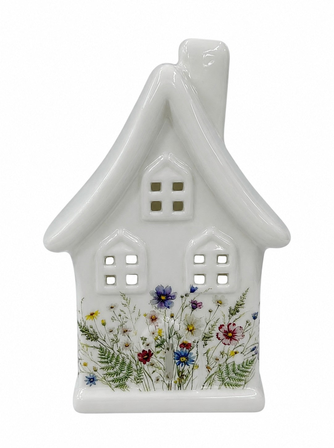 Wildflowers Tealight Holder – Ceramic Yellow Rock Home Decor