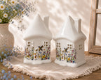 Hummingbird Tealight Holder – Ceramic Yellow Rock Home Decor