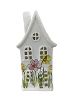 Daisy Delight Tealight Holder – Ceramic Yellow Rock Home Decor