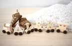 Alphabet Train Carriage - Letter A  | Natural Beech Wood Kaper Kidz
