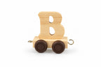 Alphabet Train Carriage – Letter B | Natural Beech Wood