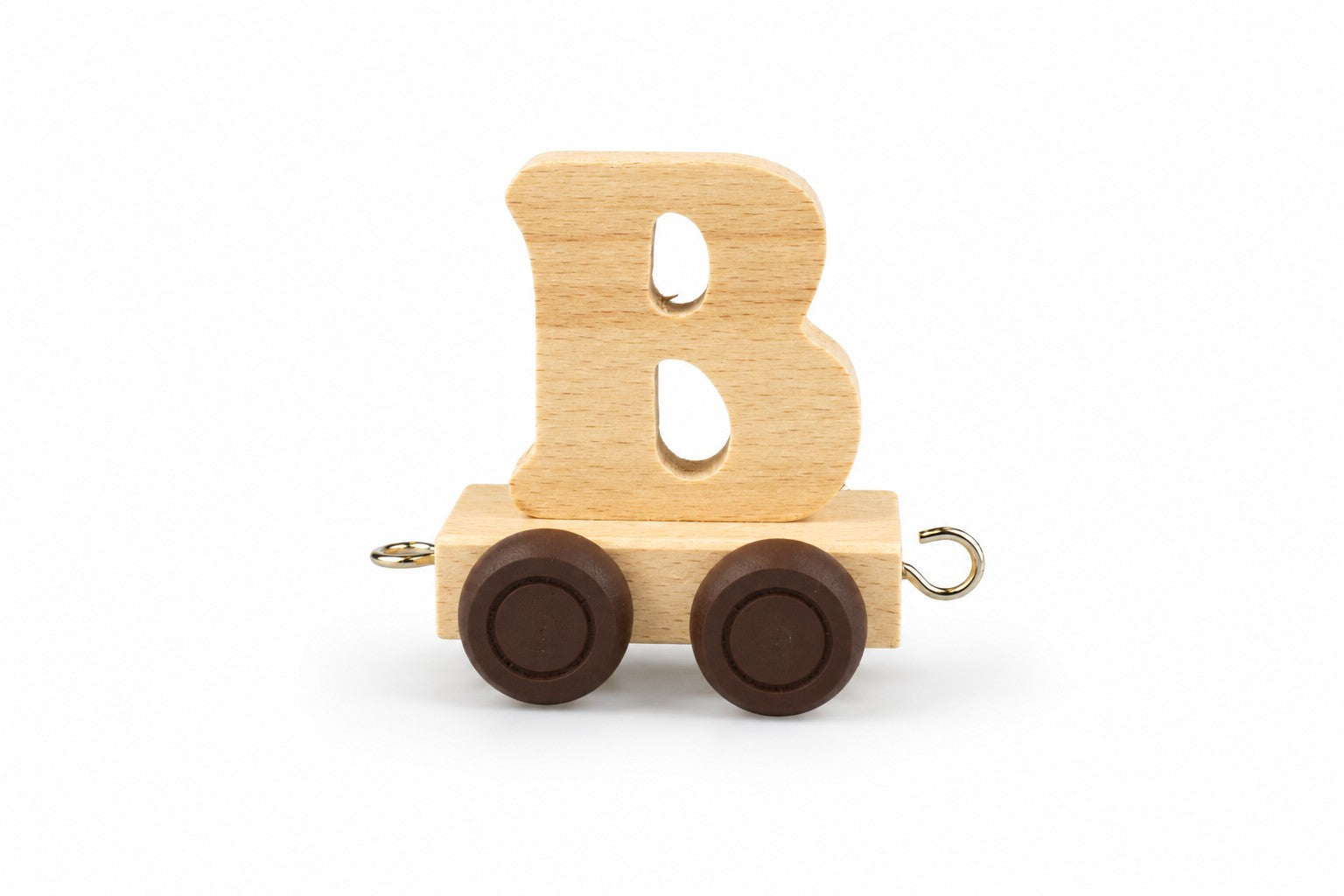 Alphabet Train Carriage – Letter B | Natural Beech Wood