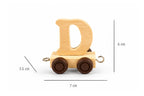 Alphabet Train Carriage – Letter D | Natural Beech Wood