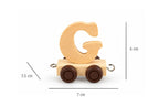 Alphabet Train Carriage – Letter G | Natural Beech Wood