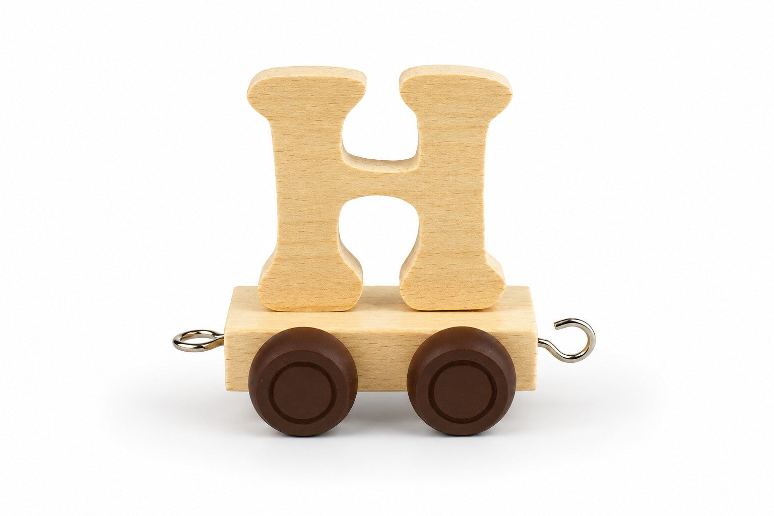 Alphabet Train Carriage – Letter H | Natural Beech Wood
