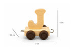 Alphabet Train Carriage – Letter J | Natural Beech Wood