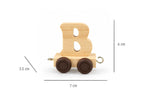 Alphabet Train Carriage – Letter B | Natural Beech Wood