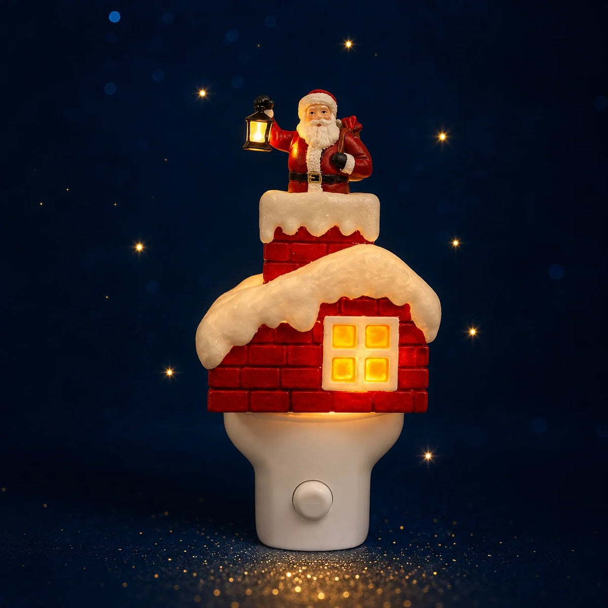 Twinkle Tide Santa Chimney Plug-In Night Light
