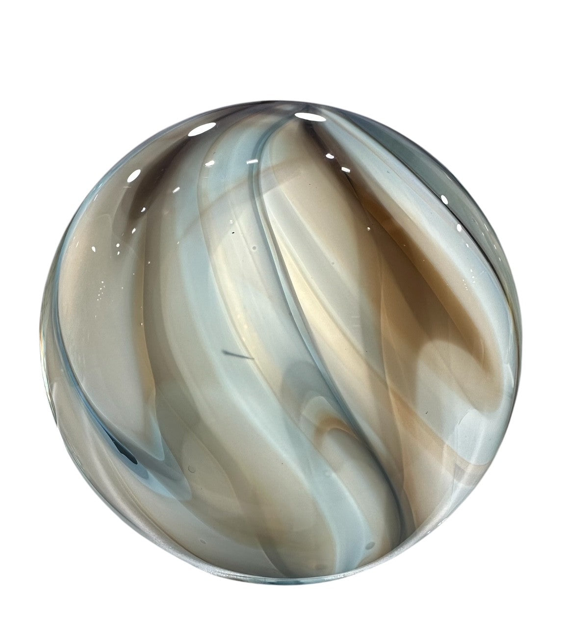 Marble Style Glass Light Ball Large – Yellow Rock