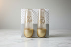 “Mr Right & Mrs Always Right” Gold Glitter Stemless Champagne Flute Set – 2-Piece Gift Box
