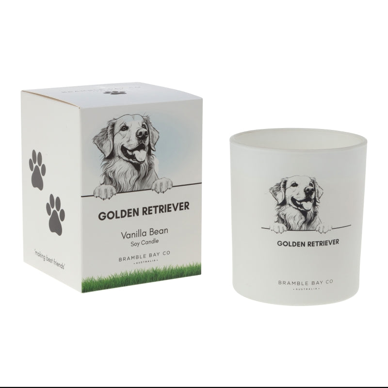 Golden Retriever Pet Candle – Vanilla Bean Soy Candle 300 g