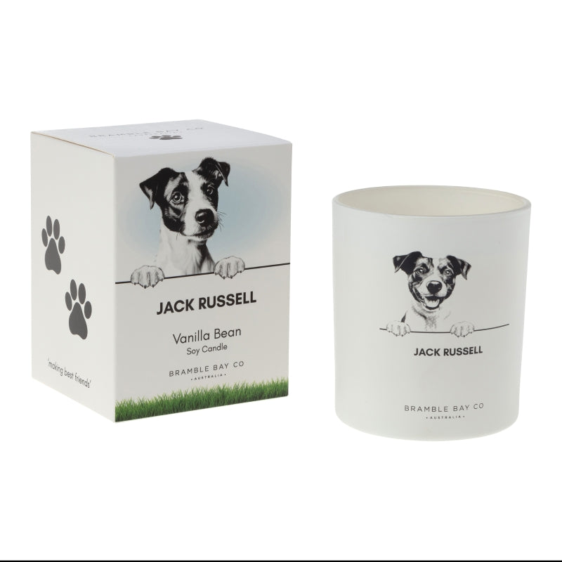 Jack Russell Terrier Pet Candle – Vanilla Bean Soy Candle 300 g