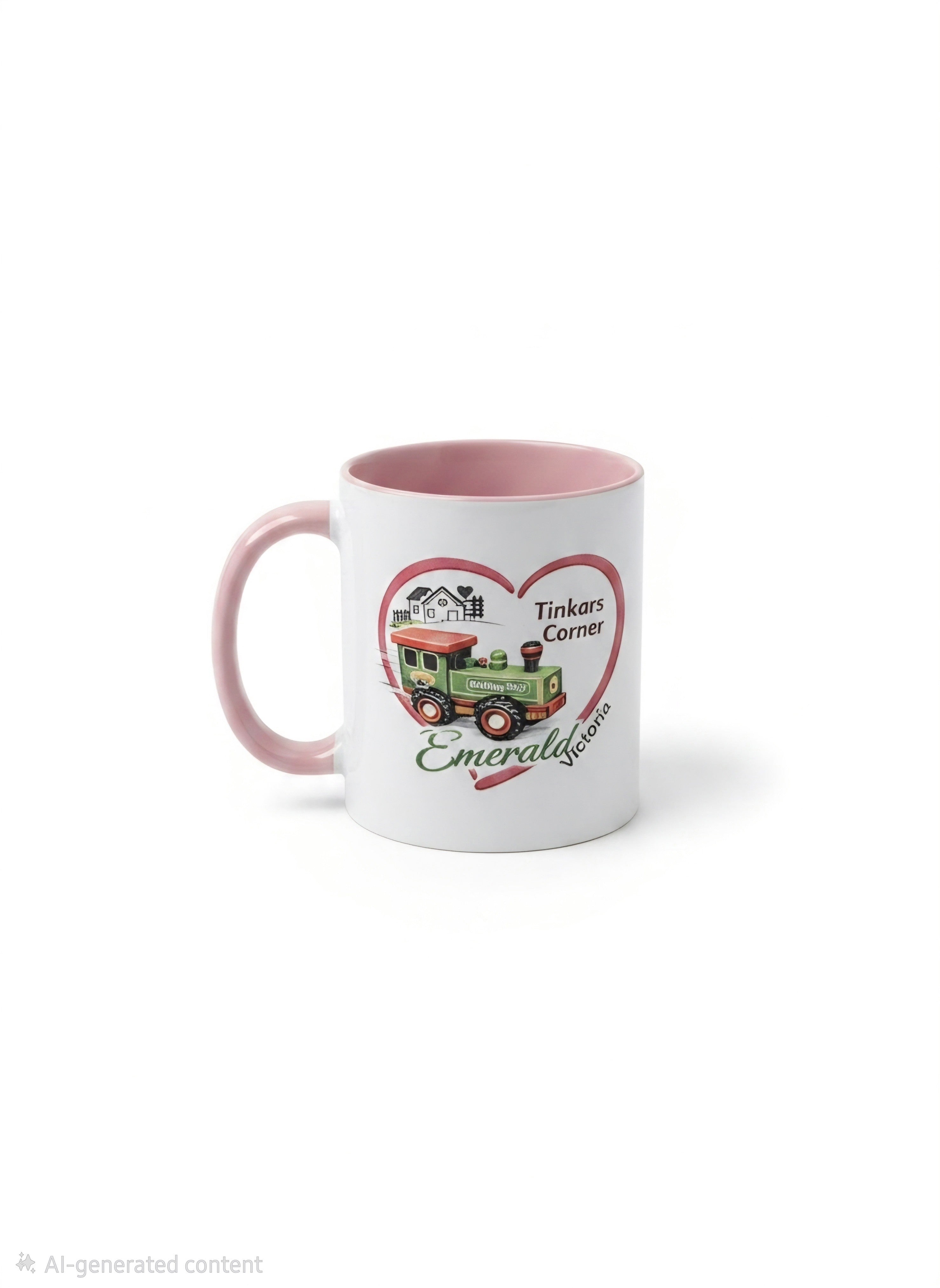 Tinkars Corner Pink Mug | Emerald Victoria Puffing Billy Gift-325 mL