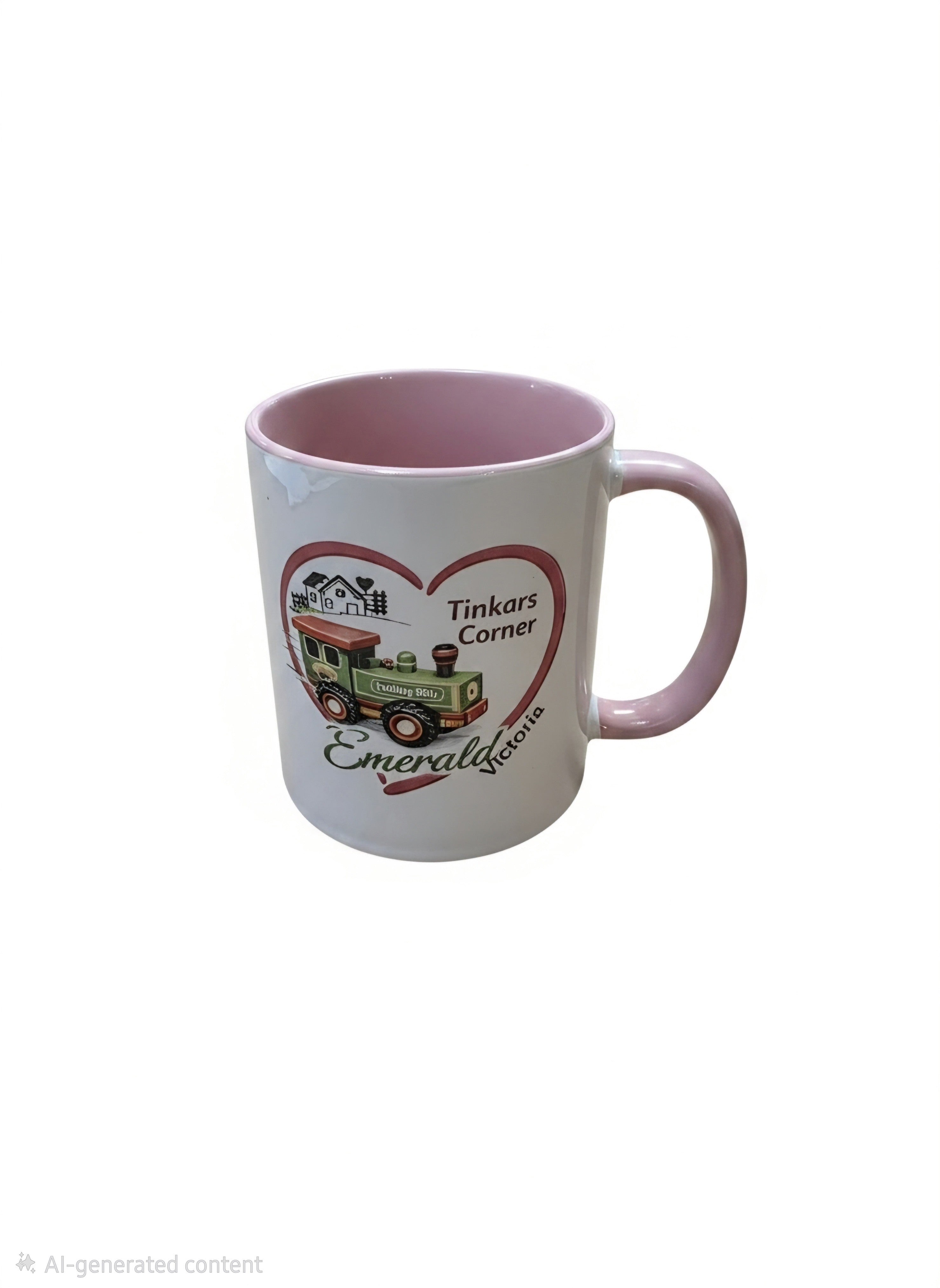 Tinkars Corner Pink Mug | Emerald Victoria Puffing Billy Gift-325 mL