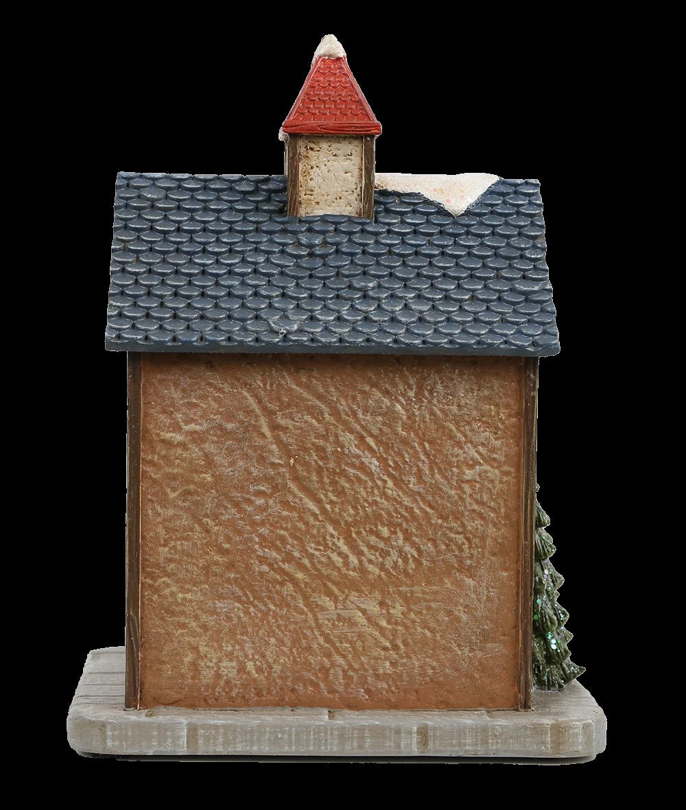 Resin Light-Up Christmas Village House with General Store