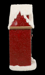Resin Light-Up Christmas Village Brick House