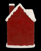 Resin Light-Up Christmas Village Brick House