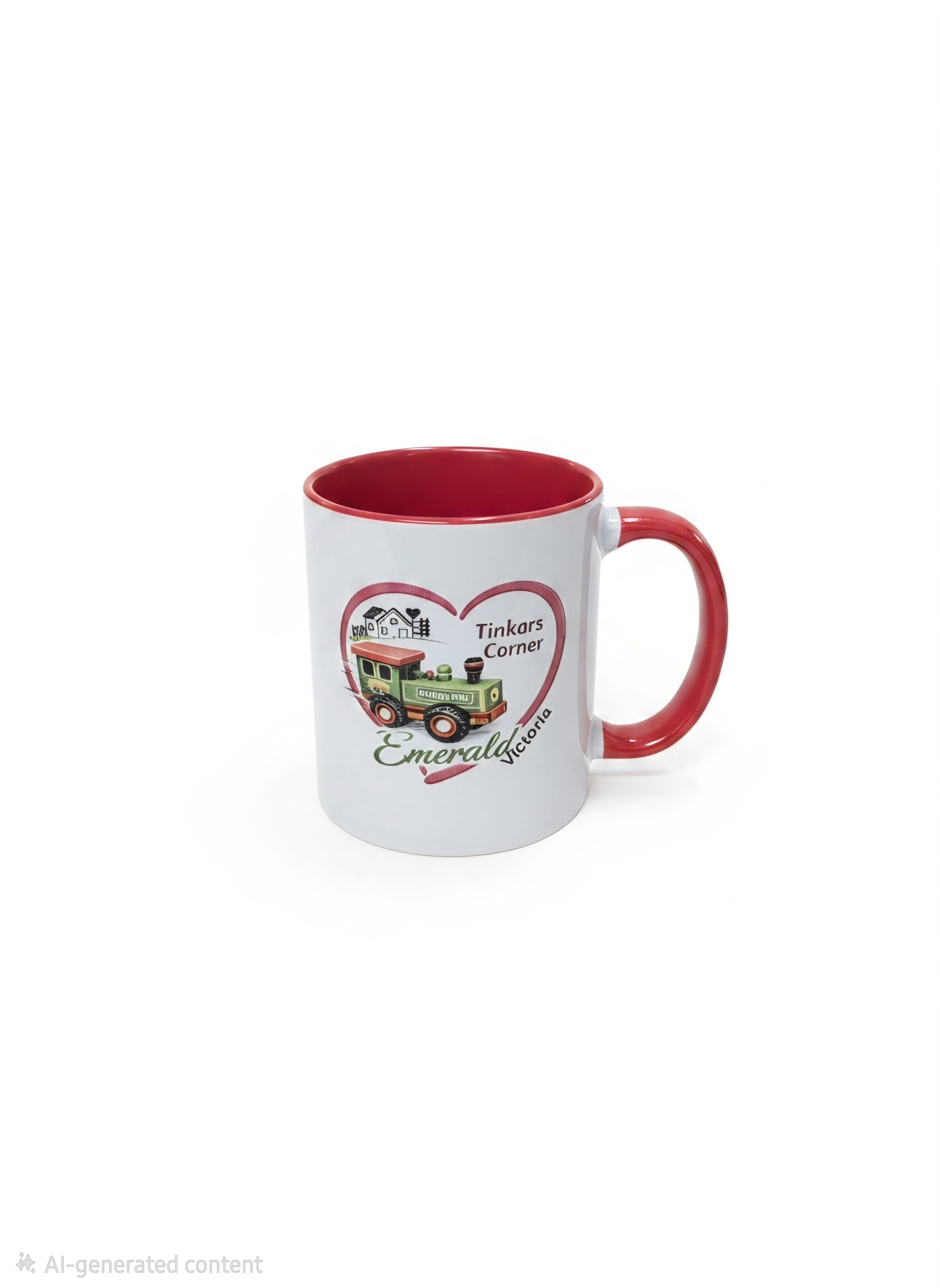 Tinkars Corner Red Mug | Emerald Victoria Puffing Billy Gift 325ml