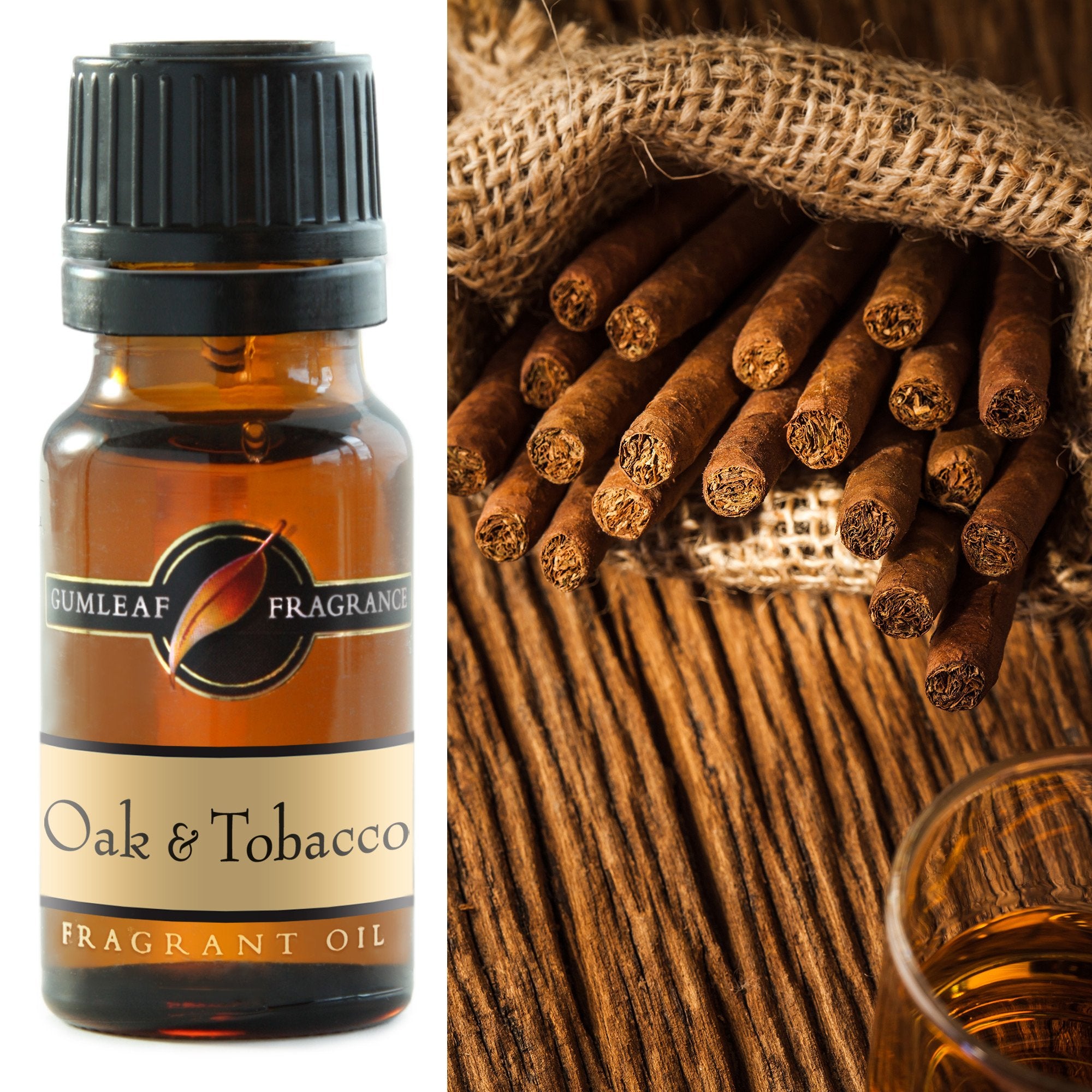 Premium Oak & Tobacco Fragrance Oil – Gumleaf 10 ml