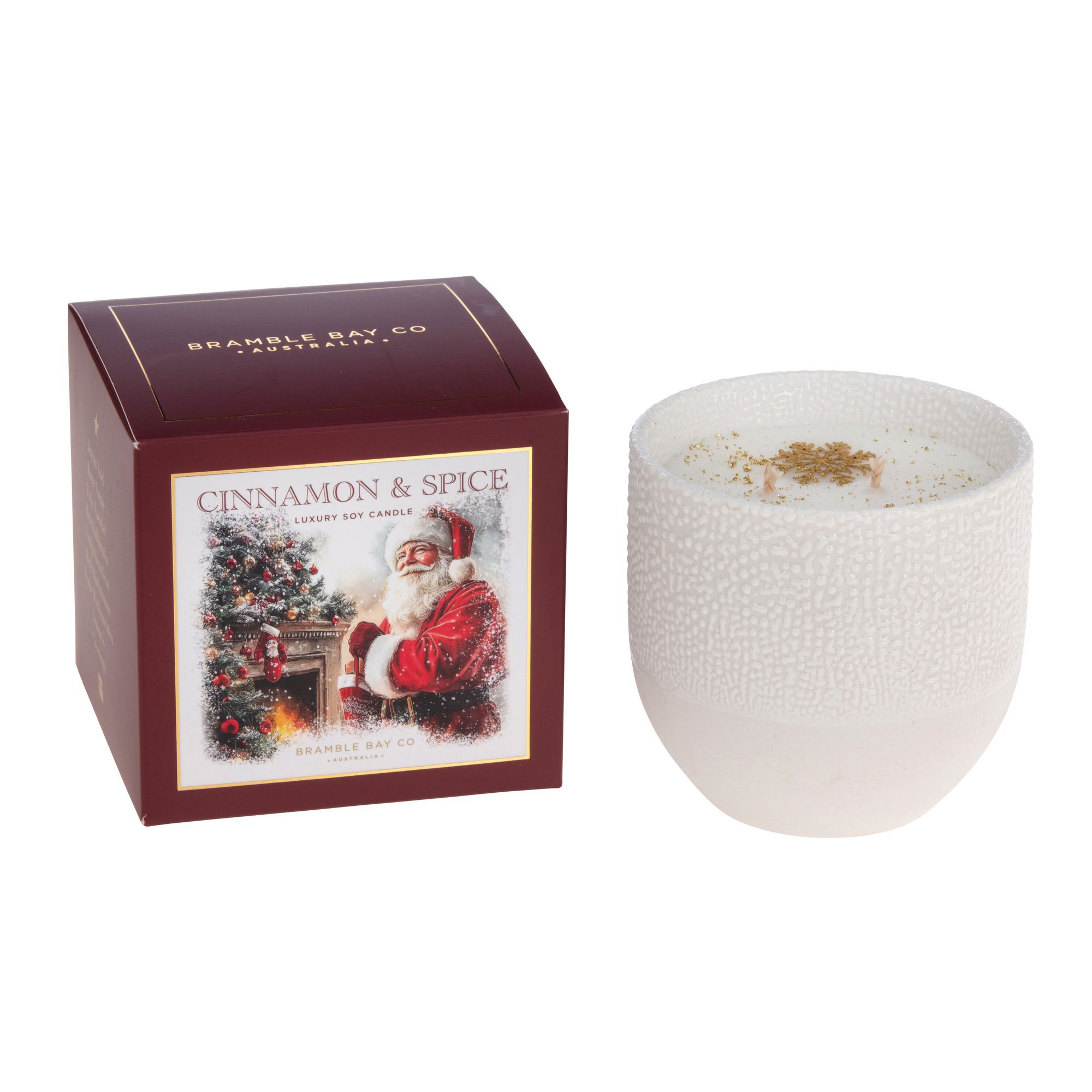 Cinnamon & Spice Soy Wax Candle – Christmas Range